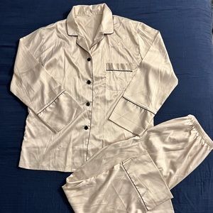 Women’s Satin Pajama Set, Size L, From Etsy, Never Worn